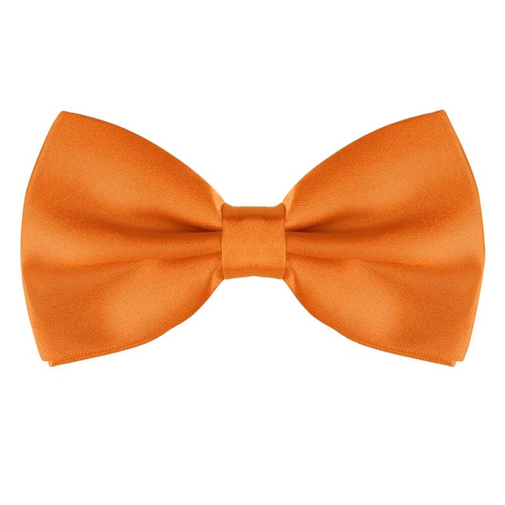 Pre-tied Solid Adjustable Bowtie Classic Tuxedo Wedding Bow Ties Orange